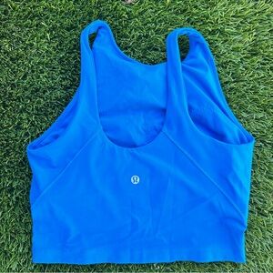 Lululemon Royal Blue Athletic Tank Built-In Bra Workout Top - Size 4